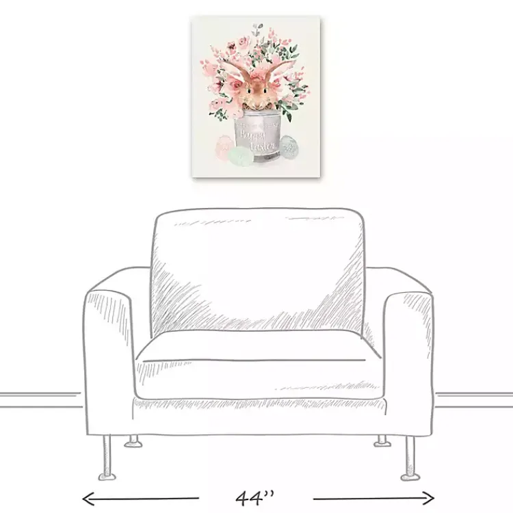 Easter Bunny Bucket Canvas Art Print Easter Decorations