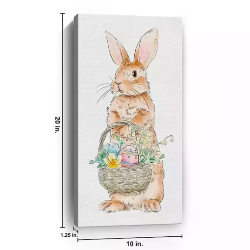 Best Easter Bunny's Basket Canvas Art Print Easter Decorations