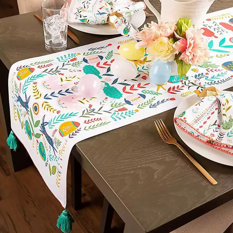 Best Easter Garden Folk Table Runner, 72 in. Easter Decorations
