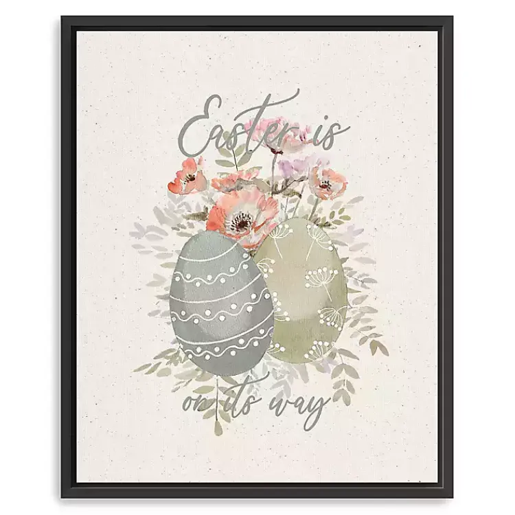 Hot Easter Is On Its Way Framed Canvas Art Print Easter Decorations