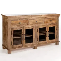 Kirklands Home Cabinets & Sideboards|Easton Mango Wood 4-Door Cabinet