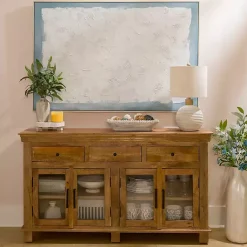 Kirklands Home Cabinets & Sideboards|Easton Mango Wood 4-Door Cabinet