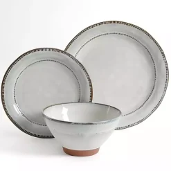Kirklands Home Dinnerware|Eggshell Glazed Round 12-pc. Dinnerware Set