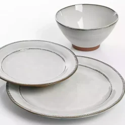 Kirklands Home Dinnerware|Eggshell Glazed Round 12-pc. Dinnerware Set