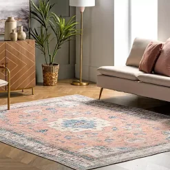 Kirklands Home Area Rugs|Eleanor Medallion Washable Area Rug, 4x6