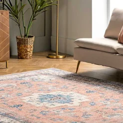 Kirklands Home Area Rugs|Eleanor Medallion Washable Area Rug, 4x6