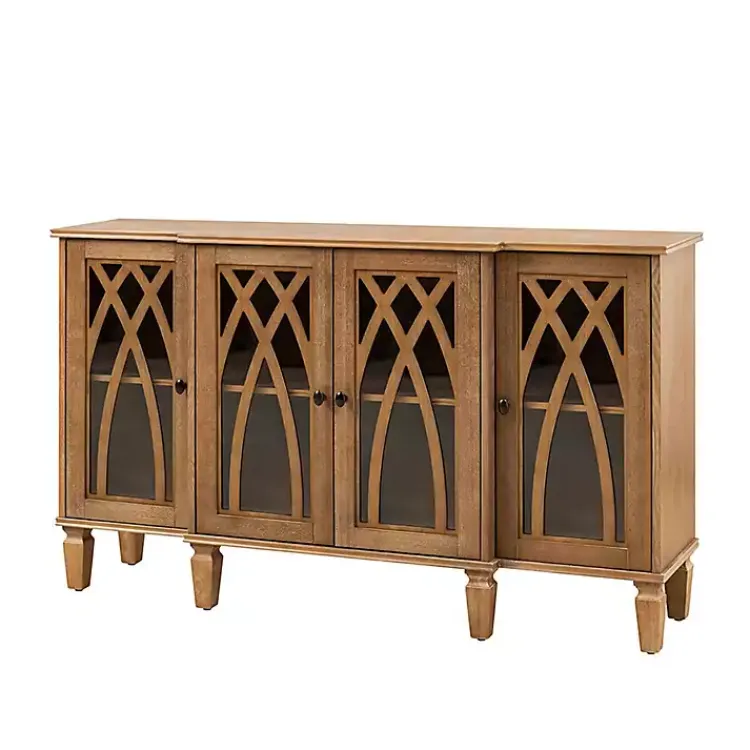 Kirklands Home Cabinets & Sideboards|Eleanora Acorn Wood 4-Door Sideboard Brown