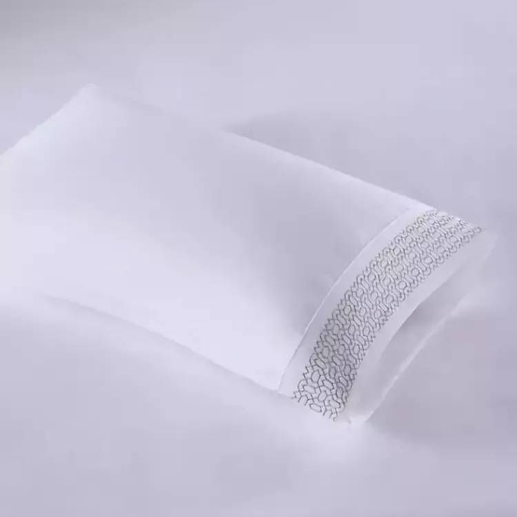 Kirklands Home Bed Sheets|Elegant Geo Hem Microfiber 4-pc. Full Sheet Set