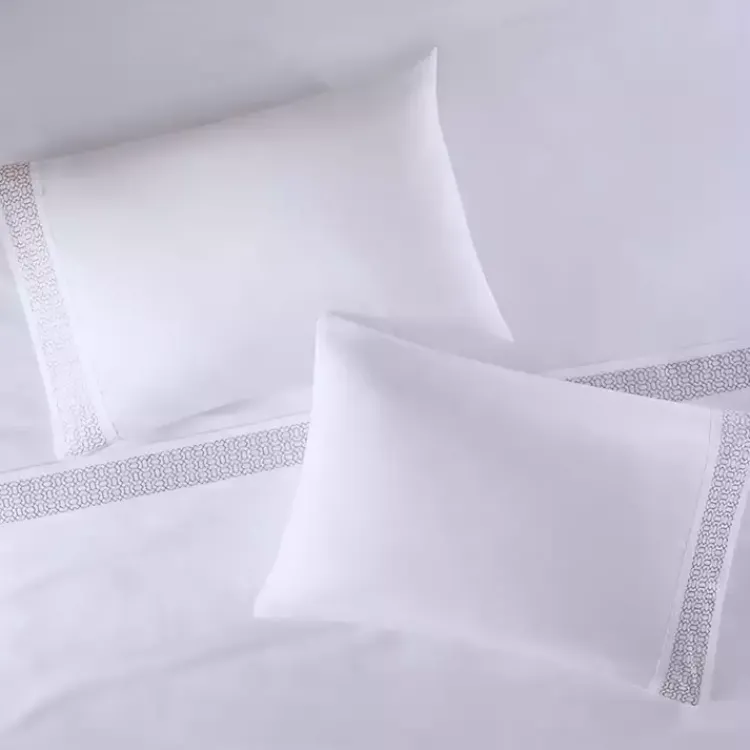 Kirklands Home Bed Sheets|Elegant Geo Hem Microfiber 4-pc. Full Sheet Set