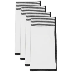 Kirklands Home Table Linens|Elegant Stripe Napkins, Set of 4