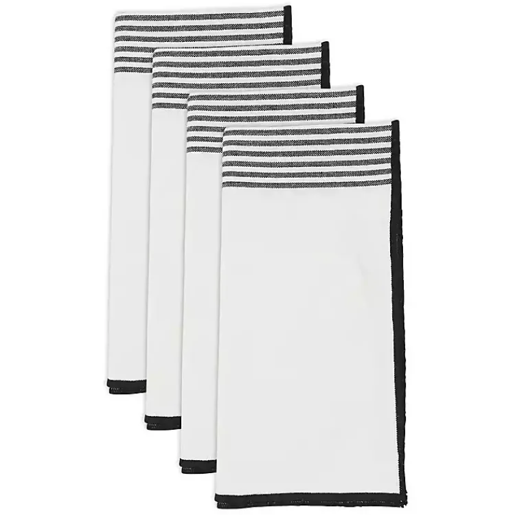 Kirklands Home Table Linens|Elegant Stripe Napkins, Set of 4