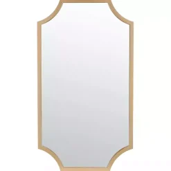 Kirklands Home Decorative Mirrors|Elenin Gold Scalloped Wall Mirror