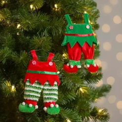 Online Elf Outfit Christmas Ornaments, Set of 2 Christmas Ornaments