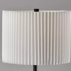Kirklands Home Floor Lamps|Eli Pleated Shade Floor Lamp Black