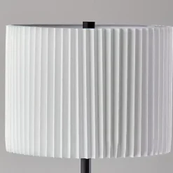 Kirklands Home Floor Lamps|Eli Pleated Shade Floor Lamp Black
