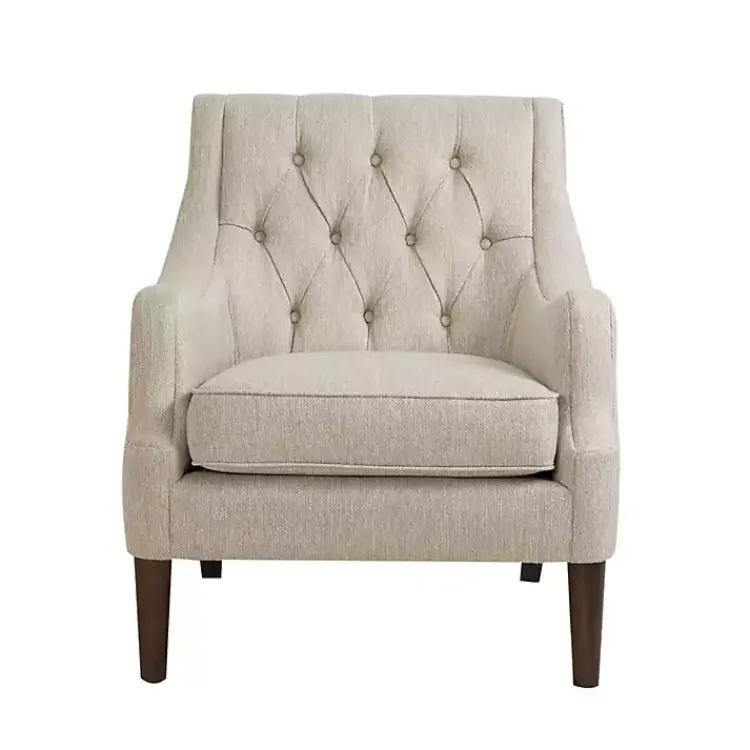 Kirklands Home Accent Chairs|Elle Tufted Beige Accent Chair Tan