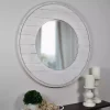Kirklands Home Decorative Mirrors|Ellison Shiplap Round Wood Wall Mirror