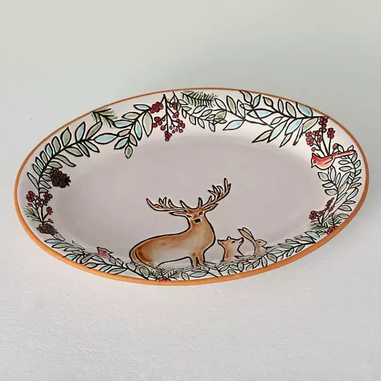 Sale Embossed Woodland Christmas Serving Platter Christmas Dining & Entertaining