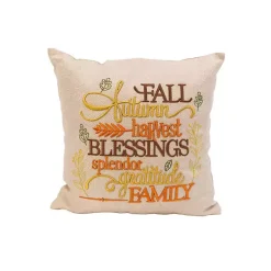 Online Embroidered Fall Terms Throw Pillow Fall