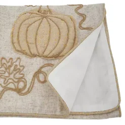 Hot Embroidered Glitter Pumpkin Table Runner Fall