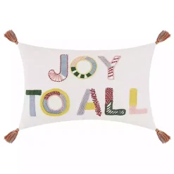 Hot Embroidered Joy to All Christmas Pillow Christmas Pillows
