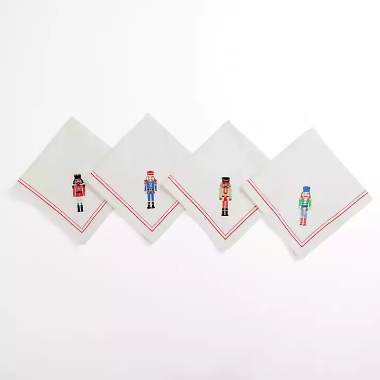 Kirklands Home Table Linens|Embroidered Nutcracker Napkins, Set of 4