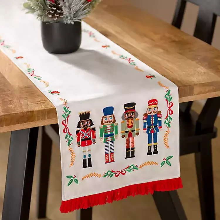 Kirklands Home Table Linens|Embroidered Nutcracker Table Runner, 108 in.