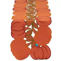 Kirklands Home Table Linens|Embroidered Pumpkin Table Runner Orange