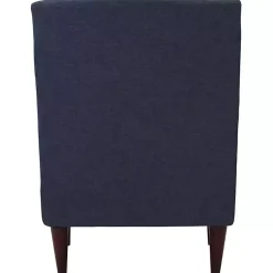 Kirklands Home Accent Chairs|Emma Navy Upholstered Accent Chair Blue