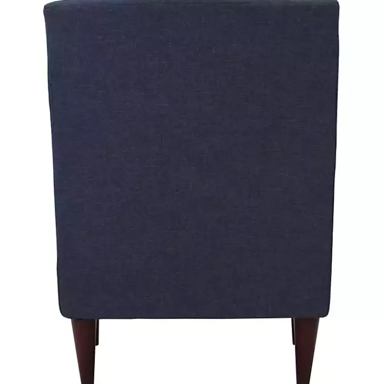 Kirklands Home Accent Chairs|Emma Navy Upholstered Accent Chair Blue