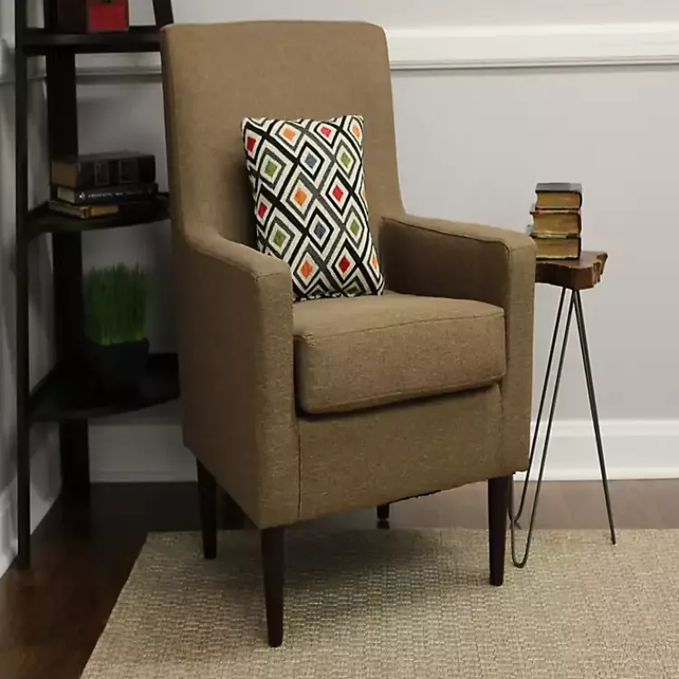Kirklands Home Accent Chairs|Emma Pecan Upholstered Accent Chair Brown