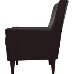 Kirklands Home Accent Chairs|Emma Walnut Faux Leather Accent Chair Brown