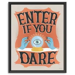 Discount Enter If You Dare Framed Canvas Art Print Halloween