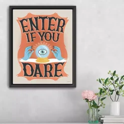 Discount Enter If You Dare Framed Canvas Art Print Halloween