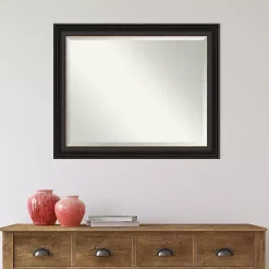 Kirklands Home Decorative Mirrors|Espresso Bronze Frame Beveled Mirror
