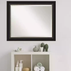 Kirklands Home Decorative Mirrors|Espresso Bronze Frame Beveled Mirror