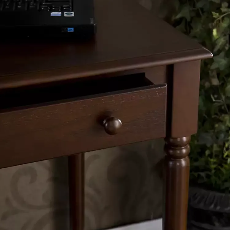 Kirklands Home Office Furniture|Espresso Classic 2-Drawer Wood Desk Brown