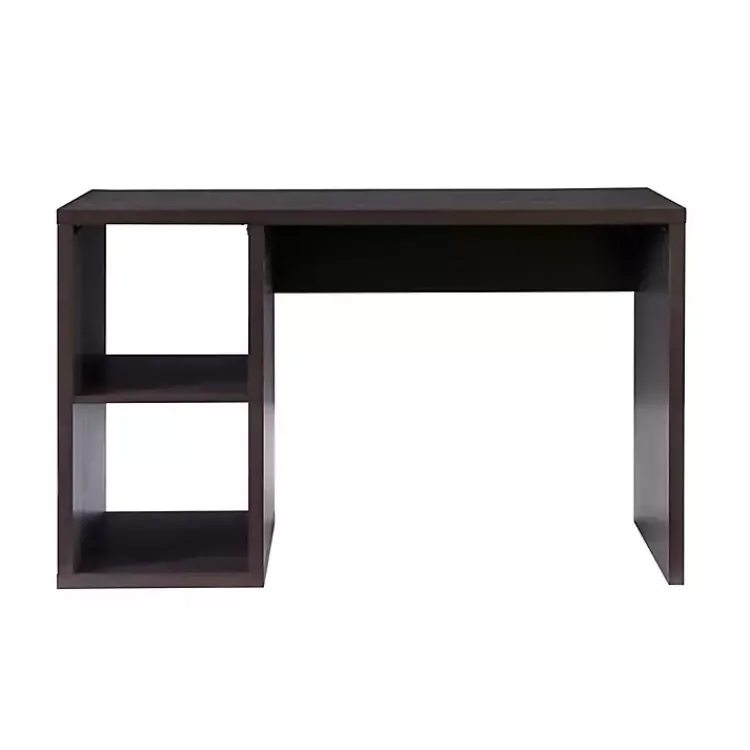 Kirklands Home Office Furniture|Espresso Cube Storage Wood Desk