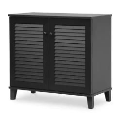 Kirklands Home Cabinets & Sideboards|Espresso Shutter Door Wooden Cabinet