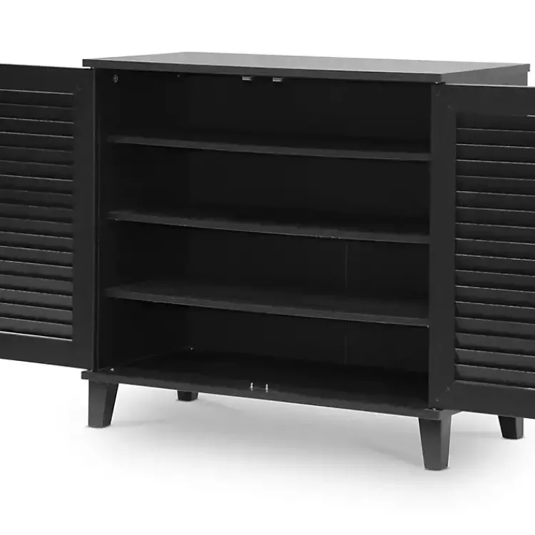 Kirklands Home Cabinets & Sideboards|Espresso Shutter Door Wooden Cabinet