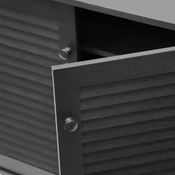 Kirklands Home Cabinets & Sideboards|Espresso Shutter Door Wooden Cabinet