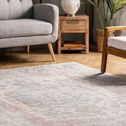 Kirklands Home Area Rugs|Etta Distressed Vintage Washable Area Rug, 5x8
