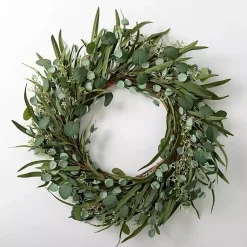 Clearance Eucalyptus and Bamboo Leaves Wreath Wreaths