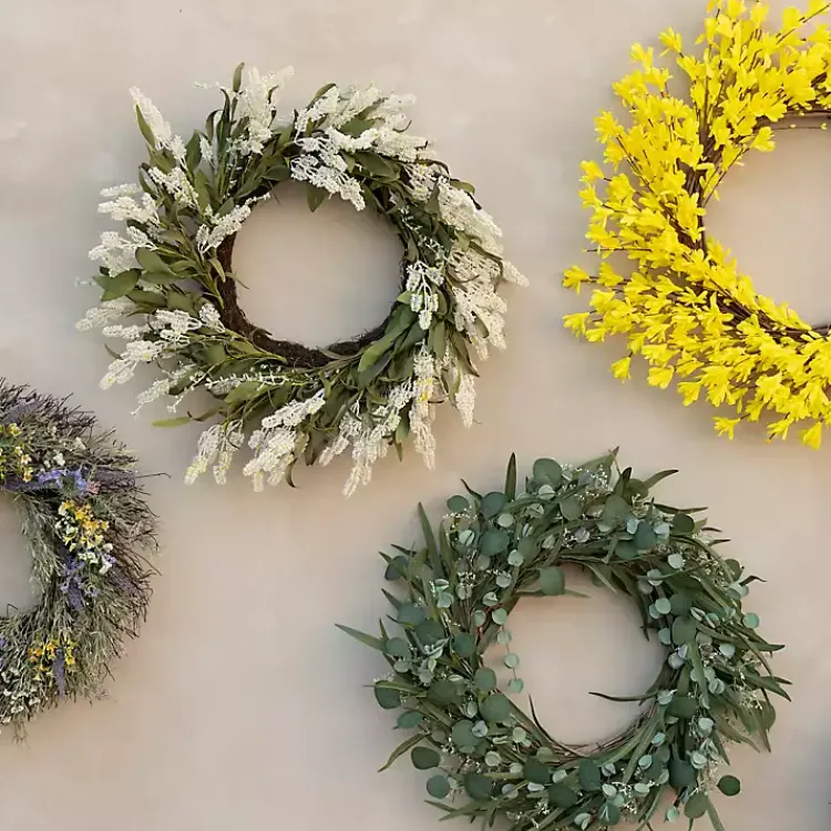Clearance Eucalyptus and Bamboo Leaves Wreath Wreaths
