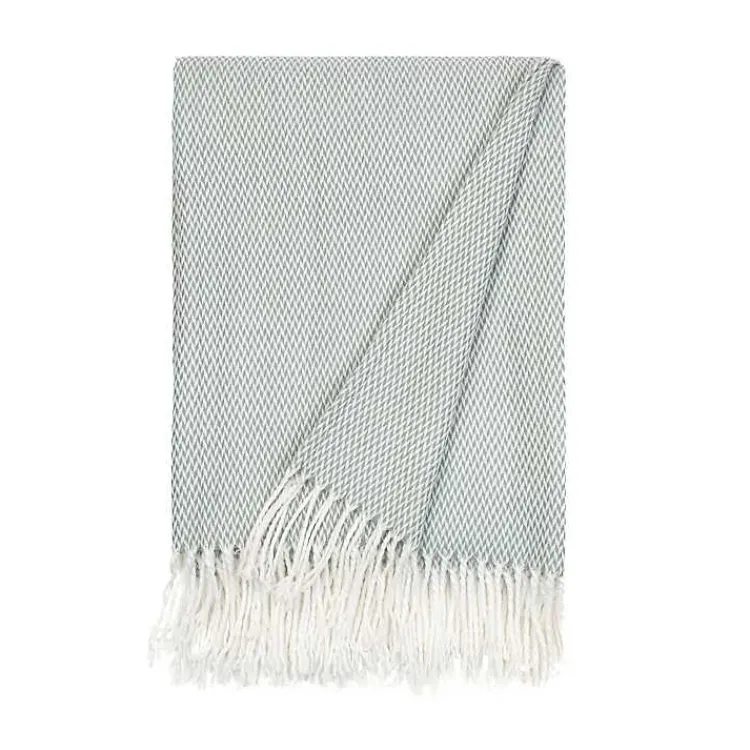 Best Eucalyptus Herringbone Throw with Fringe Blankets & Throws