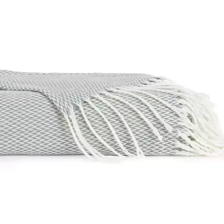 Best Eucalyptus Herringbone Throw with Fringe Blankets & Throws