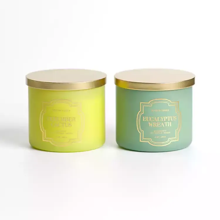 Sale Eucalyptus Wreath & Cucumber Cactus 2pc Candle Set Candles