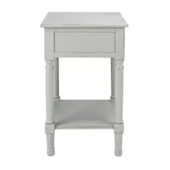 Kirklands Home Accent & End Tables|Evelina Textured Single Drawer Accent Table Gray