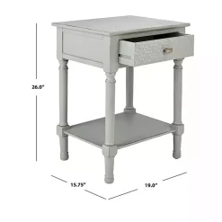 Kirklands Home Accent & End Tables|Evelina Textured Single Drawer Accent Table Gray