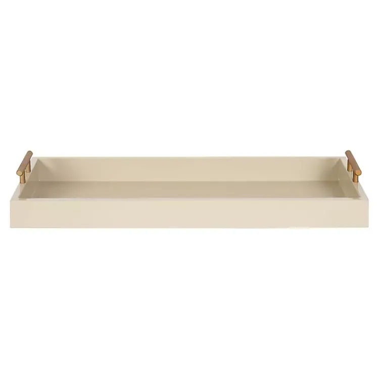 New Evelyn Cream Narrow Decorative Tray Decorative Trays